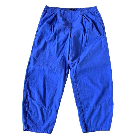 Gudrun Sjoden Pants - Gudrun Sjoden Womens L Pull On Bue Pants Cotton Trouser Harem V-front Pleated